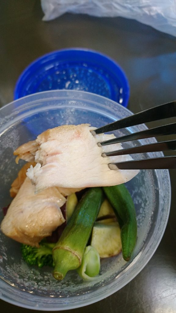 低温調理器で作った鶏肉